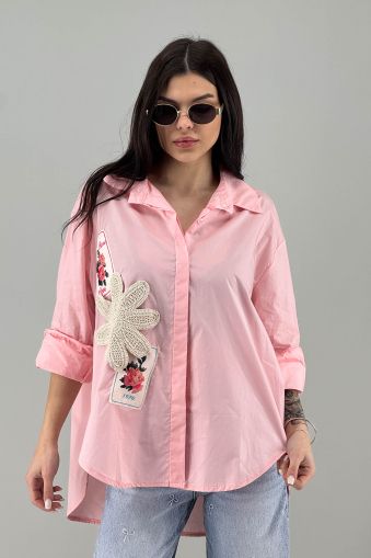 Дамска риза в розово