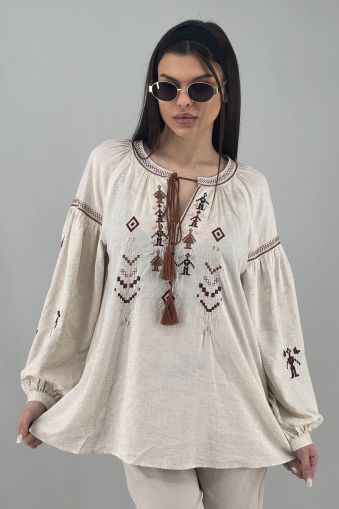 Дамска риза в екрю