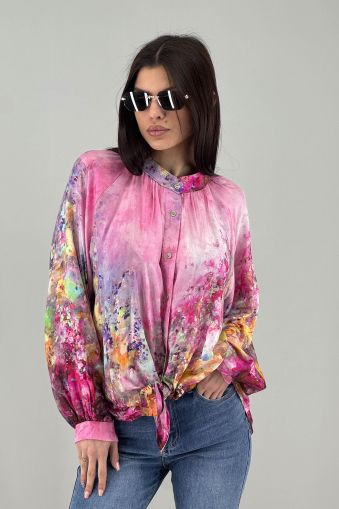 Дамска риза в цвят циклама
