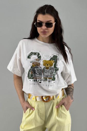 Дамска тениска в бяло