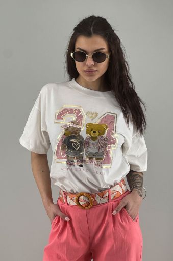 Дамска тениска в бяло