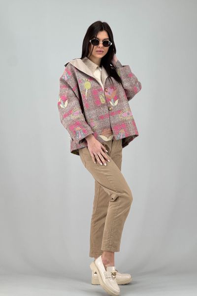 Дамско палто с две лица