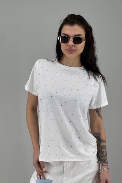 Дамска тениска в бяло