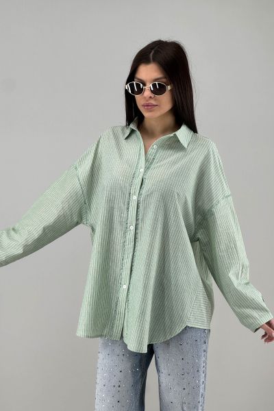 Дамска риза в светло зелено