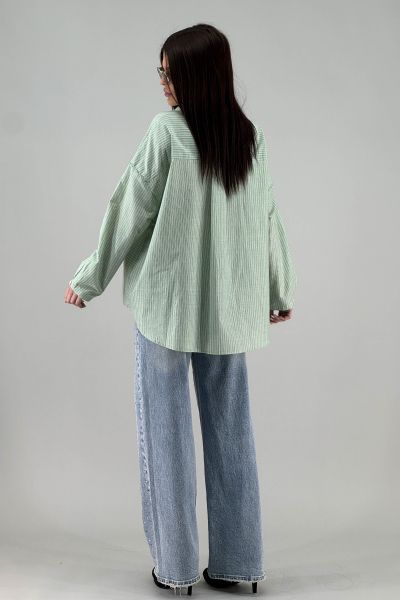 Дамска риза в светло зелено