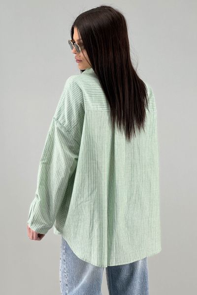 Дамска риза в светло зелено