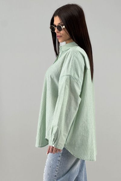 Дамска риза в светло зелено