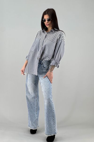 Дамска риза в светло синьо