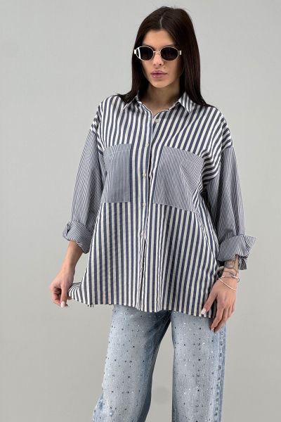 Дамска риза в светло синьо