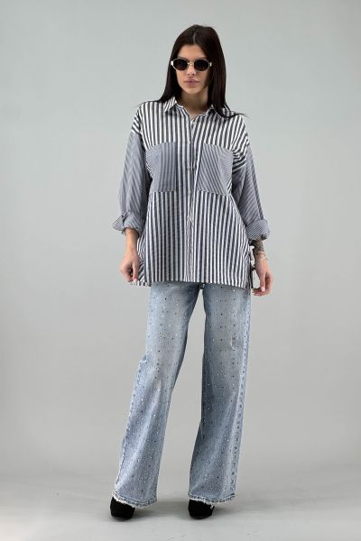 Дамска риза в светло синьо