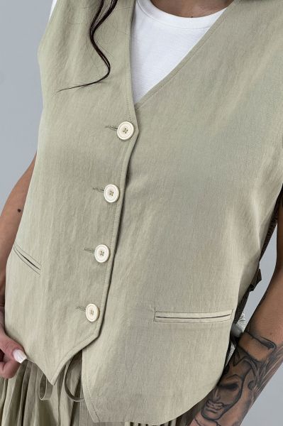 Дамски елек в светло зелено