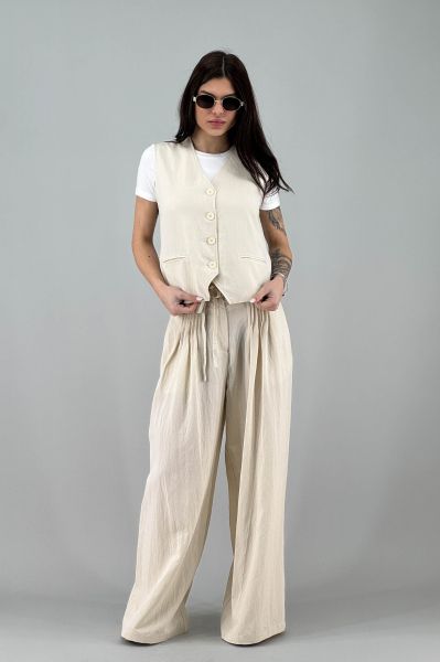 Дамски елек в екрю