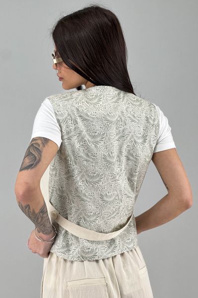 Дамски елек в екрю