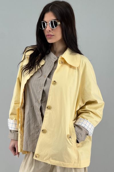 Дамско яке в светло жълто
