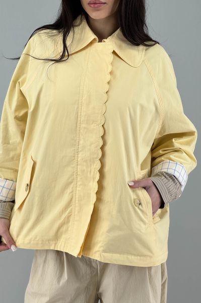 Дамско яке в светло жълто