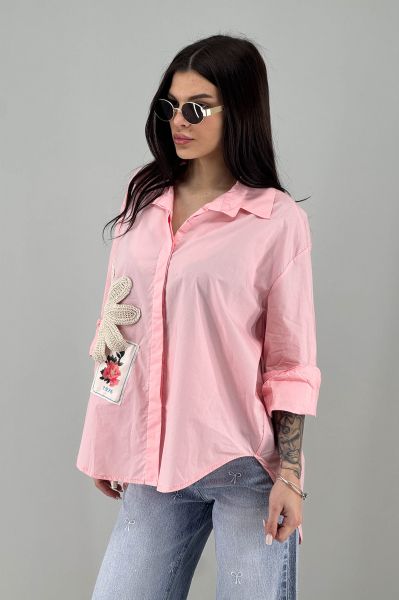 Дамска риза в розово