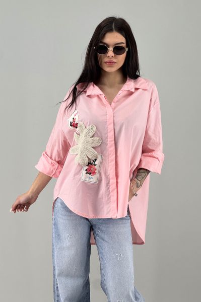 Дамска риза в розово
