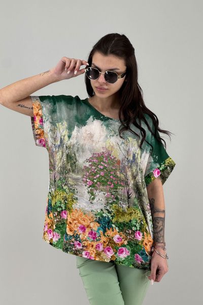 Дамска блуза в зелено