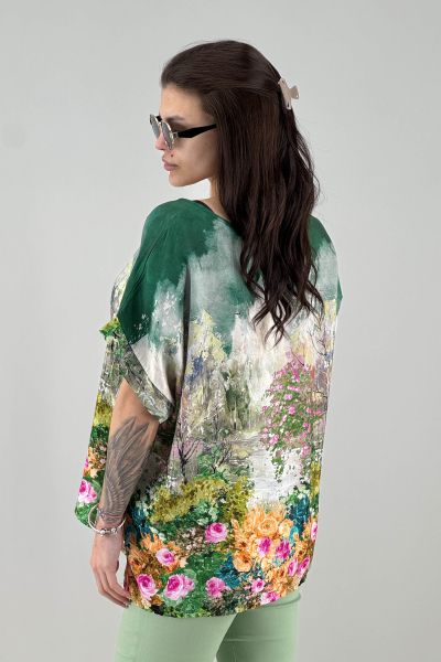 Дамска блуза в зелено