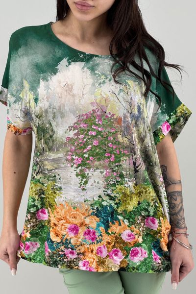 Дамска блуза в зелено