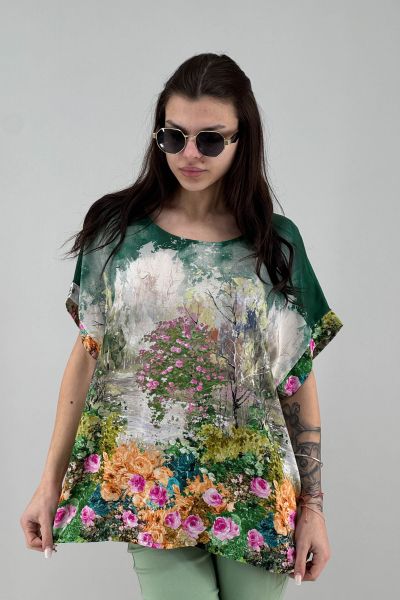 Дамска блуза в зелено