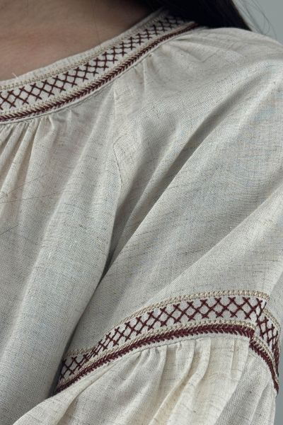 Дамска риза в екрю