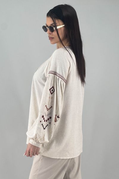 Дамска риза в екрю