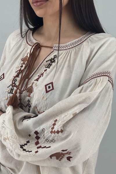 Дамска риза в екрю