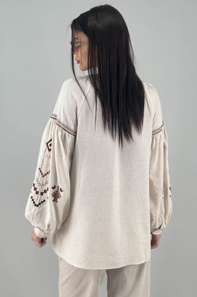 Дамска риза в екрю