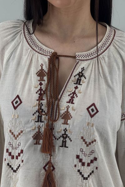 Дамска риза в екрю