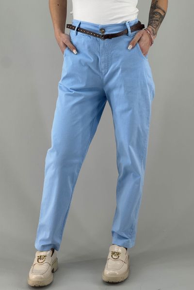 Дамски панталон в светло синьо