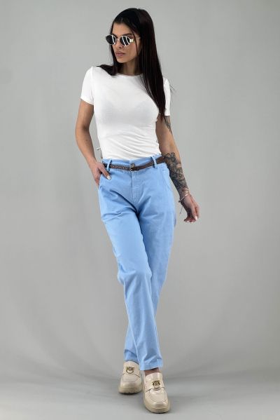 Дамски панталон в светло синьо