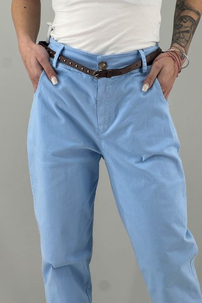 Дамски панталон в светло синьо