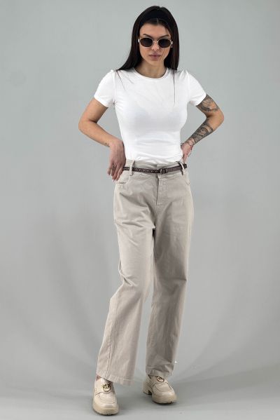 Дамски панталон в светло кафяво