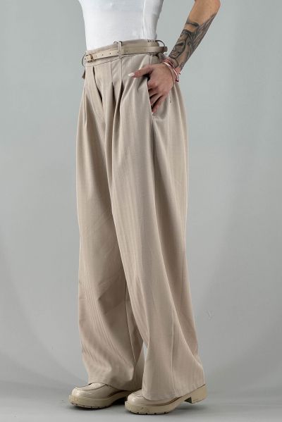 Дамски панталон в светло кафяво