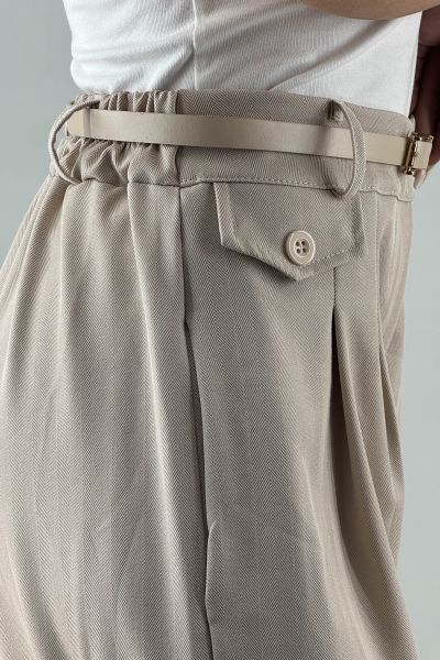 Дамски панталон в светло кафяво