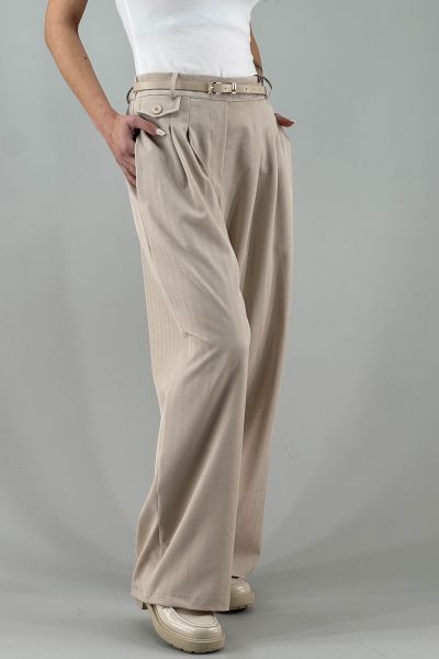 Дамски панталон в светло кафяво