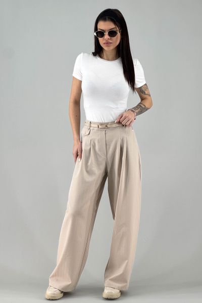 Дамски панталон в светло кафяво