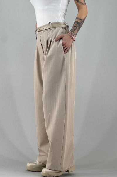 Дамски панталон в светло кафяво