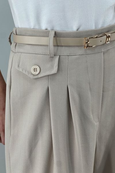 Дамски панталон в светло кафяво