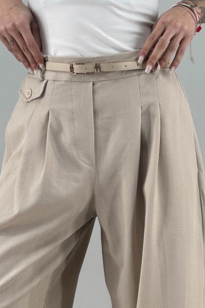 Дамски панталон в светло кафяво