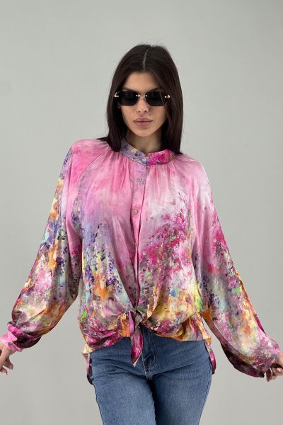 Дамска риза в цвят циклама