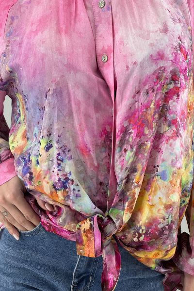 Дамска риза в цвят циклама