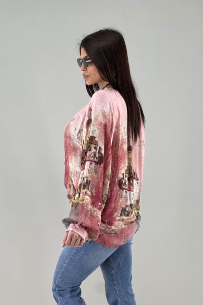 Дамска риза в цвят корал