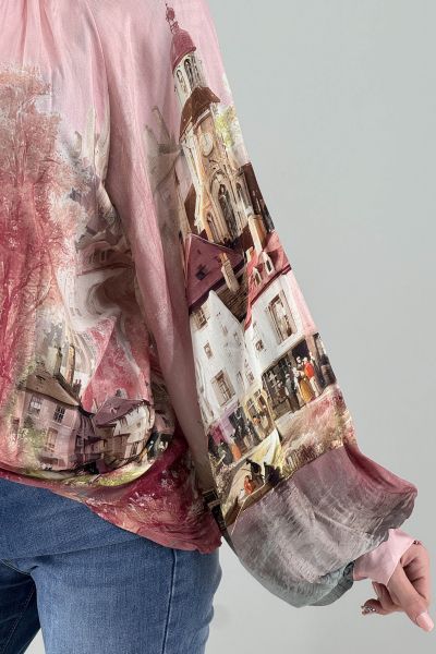 Дамска риза в цвят корал