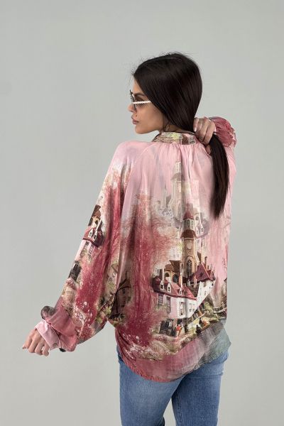 Дамска риза в цвят корал