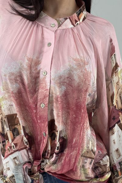 Дамска риза в цвят корал