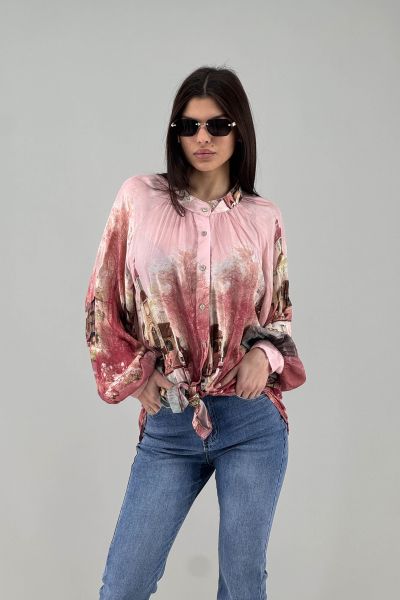 Дамска риза в цвят корал