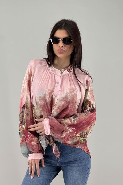 Дамска риза в цвят корал