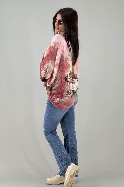 Дамска риза в цвят корал